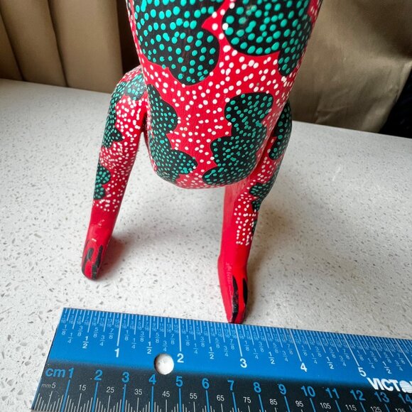 Signed Alebrije Lizard By Francisco Sosa Ojeda Mexico Folk Art Wood Sculpture - Picture 12 of 12